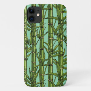 ライトブルーの竹林 iPhone 11 ケース