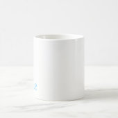 ライトブルーの笑顔マグ  コーヒーマグカップ (中央)