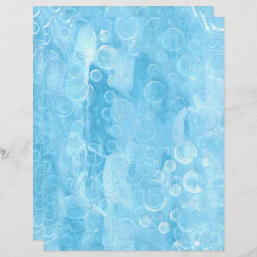 ライトブルーの紙シート上の円と球 (正面/裏面)