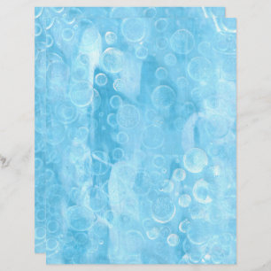 ライトブルーの紙シート上の円と球