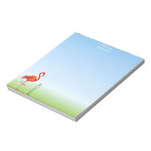 ライトブルーの美しいフラミンゴ ノートパッド (回転)