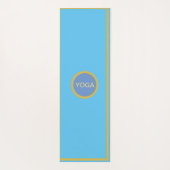 ライトブルーの美しいフラミンゴ ヨガマット (裏面)