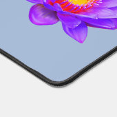 ライトブルーの美しい蓮の花 デスクマット (コーナー)