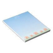 ライトブルーの美しい蓮の花 ノートパッド (アングル)