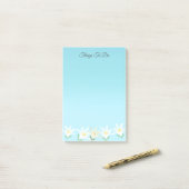 ライトブルーの花が咲く白いアマリリス ポストイット (デスク上)