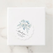 ライトブルーの花結婚式の引き出物ラベル フェイバータグ (インサイチュ)