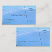 ライトブルーの車のドア 名刺 (正面/裏面)