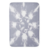 ライトブルーの音楽スピーカー バスマット (正面縦)