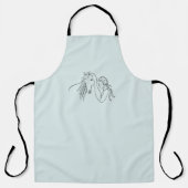 ライトブルーの馬とガールエプロン エプロン (正面)