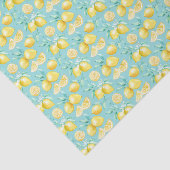 ライトブルーの黄色いレモン 薄葉紙 (詳細)