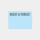 ライトブルーの黒いはっきりした文字をレジストして持続 ポストイット (正面)