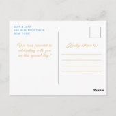 ライトブルーの黒い肌のプリンセス、スウィートシックスティーン ポストカード (裏面)