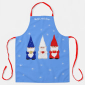 ライトブルーの3つのクリスマス格言 エプロン (正面)
