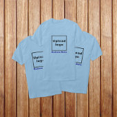 ライトブルーのTシャツにビジネス名とロゴ Tシャツ