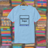 ライトブルーのTシャツにビジネス名とロゴ Tシャツ