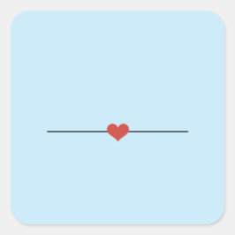 ライトブルーは自分のラウンドクラシックステッカーにする スクエアシール