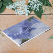 ライトブルーアイリス開花ボーイベビーシャワー ゲストブック