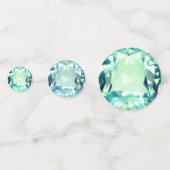 ライトブルーアクアマリンジェムストーン誕生日 コンフェッティ (裏面)