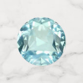 ライトブルーアクアマリンジェムストーン誕生日 コンフェッティ (スモール正面)