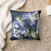 ライトブルーアジサイの花 クッション (ブランケット)