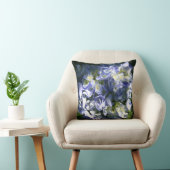 ライトブルーアジサイの花 クッション (椅子)