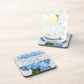 ライトブルーアジサイの花 コースター (右側)
