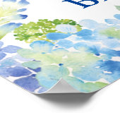 ライトブルーアジサイブライダルシャワーフォトプロップ ポスター (角)