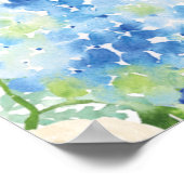 ライトブルーアジサイブライダルシャワーフォトプロップ ポスター (角)