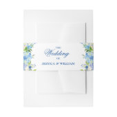 ライトブルーアジサイ水カラーフローラ結婚ズ 招待状ベリーバンド (正面例)