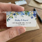 ライトブルーアジサイ水彩フローラ ラベル