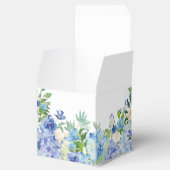 ライトブルーアジサイ緑のフローラギフト結婚ズ フェイバーボックス (オープン)