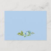 ライトブルーアジサイ&グリーンリーウェディングレセプション エンクロージャーカード (裏面)