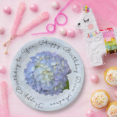 ライトブルーアジランジーアスペシャル誕生日紙プレート ペーパープレート (パーティー)