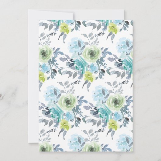 ライトブルーイエローグリーンフローラブライダルシャワー (裏面)