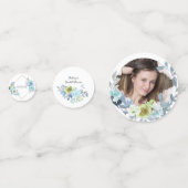 ライトブルーイエローグリーン結婚フローラ紙吹雪 コンフェッティ (正面)