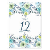 ライトブルーイエローグリーン結婚フローラ テーブルナンバー (裏面)