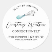 ライトブルーウィスモダンク焼いたラブケータリング ラウンドシール (正面)