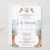 ライトブルーウエスタンチャラキンセアニェラ 招待状 (正面)