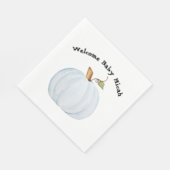 ライトブルーウォーターカラーカボンプキンベビーシャワーナプキン スタンダードランチョンナプキン (角)