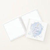 ライトブルーウォーターカラークレストバプティスゲストブック ノートブック (内部)