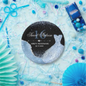 ライトブルーウォーターカラードレススイート16誕生日 ペーパープレート (パーティー)