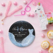 ライトブルーウォーターカラードレススイート16誕生日 ペーパープレート (パーティー)