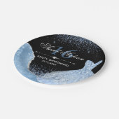 ライトブルーウォーターカラードレススイート16誕生日 ペーパープレート (アングル)