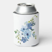 ライトブルーウォーターカラーフローラブライダルシャワーカスタム 缶クーラー (缶裏面)