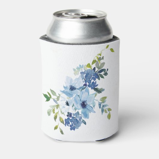 ライトブルーウォーターカラーフローラブライダルシャワーカスタム 缶クーラー (缶裏面)
