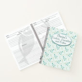 ライトブルーウォーターカラーユーカリレシピ本 ノートブック (内部)