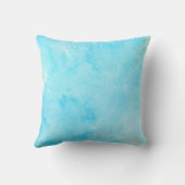 ライトブルーウォーターカラー – 穏やかなスタイル クッション (裏面)