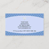 ライトブルーエレガントと星空の背景 名刺 (裏面)