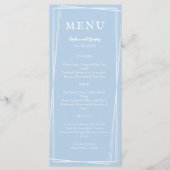 ライトブルーエレガントなウェディングスタイリッシュカスタマイズ メニュー (正面)