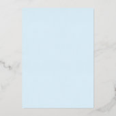 ライトブルーエレガントのシルバージオメトリック | バプテスマ 箔招待状 (裏面)